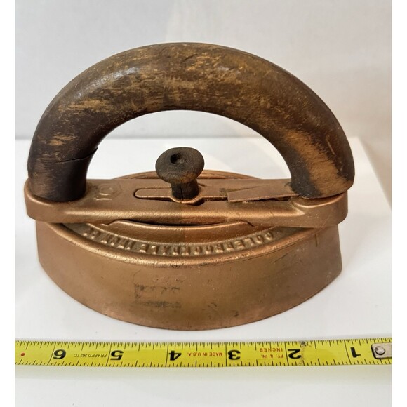 ANTIQUE Colebrookdale Iron 1 Detachable Wood Handle - Boyertown, PA  Letter C, - Picture 1 of 13